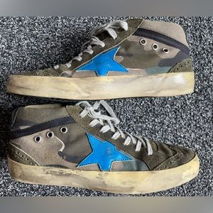 Golden Goose Mid Star  Green Camo sz 40